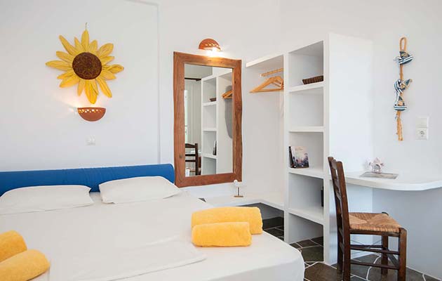 Double bed at the studio 3